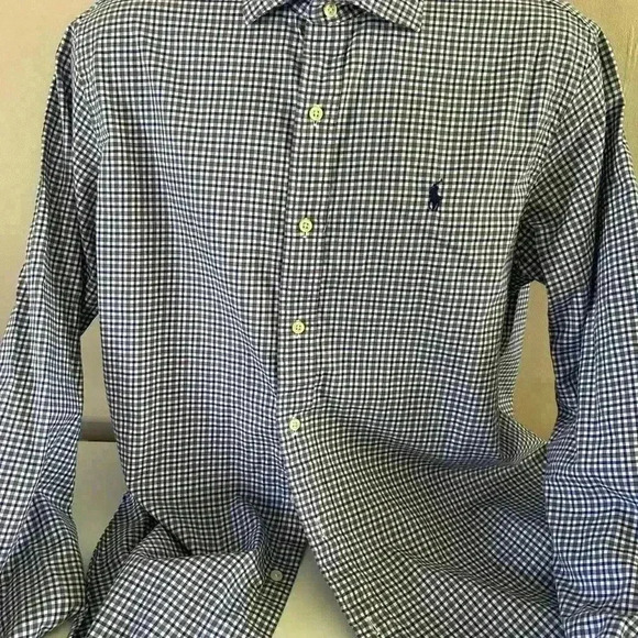 Polo Ralph Lauren Men’s Classic Fit Gingham Oxford Shirt. Large. Preowned. - Picture 2 of 7